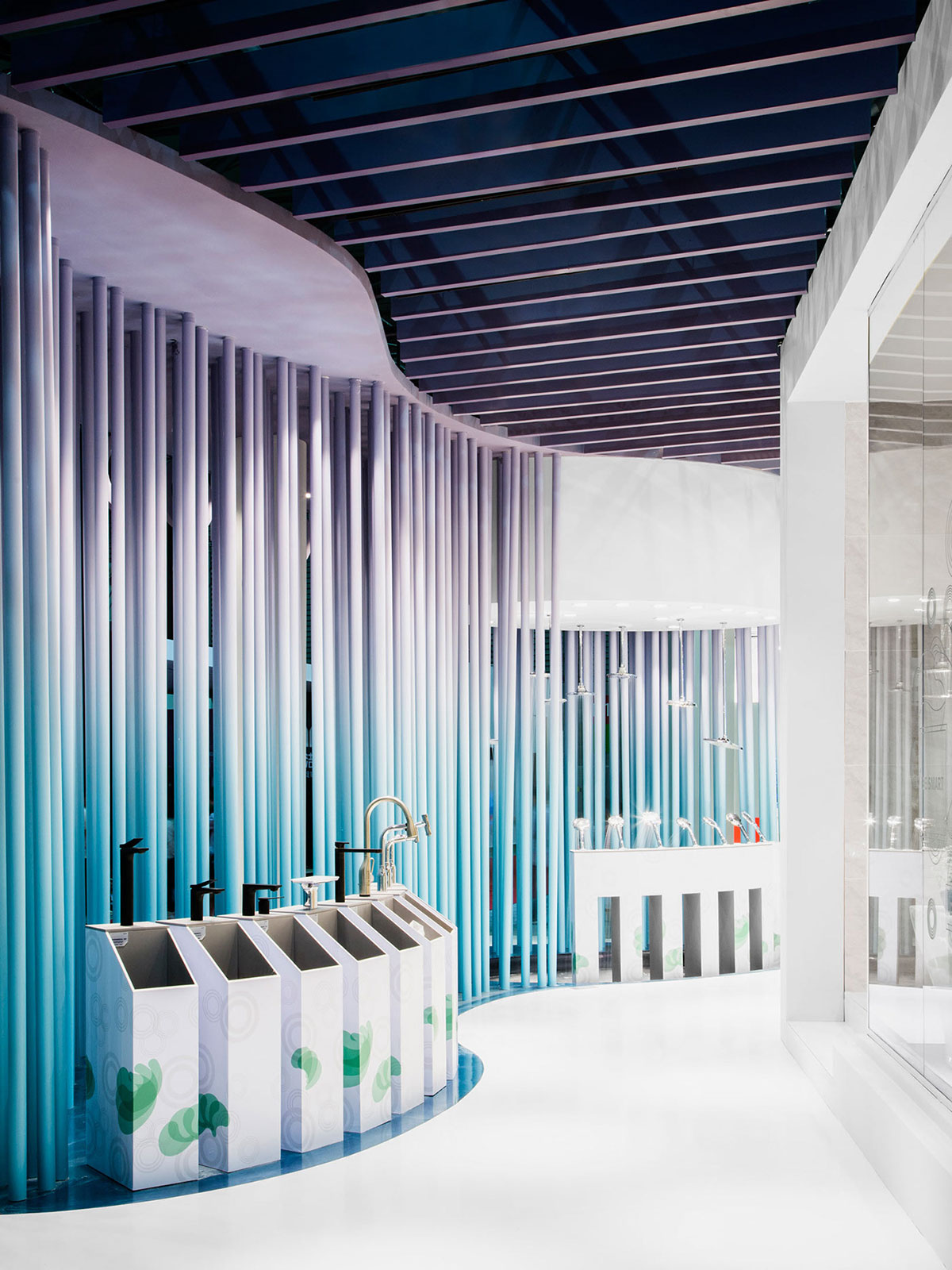 漸變藍漸變紫的色彩使九牧的展位設計格調更高了 - 第7張 - 會展活動策劃CCASY.COM 漸變藍漸變紫的色彩使九牧的展位設計格調更高了 - 第7張