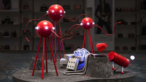 櫥窗里的展覽活動(dòng)演繹的是地球大爆炸的藝術(shù)故事，熱情神秘奇趣都能尋獲