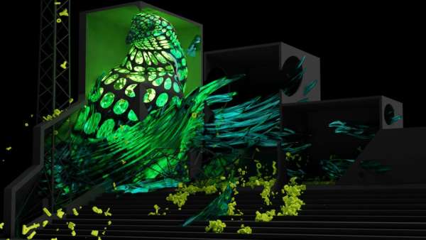 未來百年涂鴉主題藝術(shù)展覽活動(dòng)巧妙地融合了尖端技術(shù)、定制音樂和街頭藝術(shù)