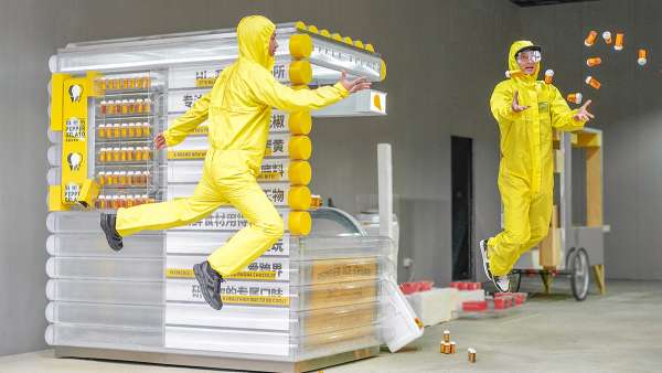 麻辣味道的冰淇淋快閃店活動(dòng)打造成一座實(shí)驗(yàn)室，產(chǎn)品包裝超硬核