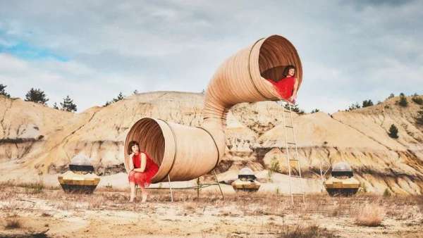 廢棄的電纜軸完成逆襲，變身巨型藝術(shù)展覽活動(dòng)裝置