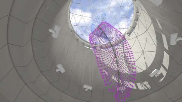 臺(tái)北捷運(yùn)站打造的這個(gè)藝術(shù)展覽活動(dòng)裝置已開(kāi)始翩翩起舞