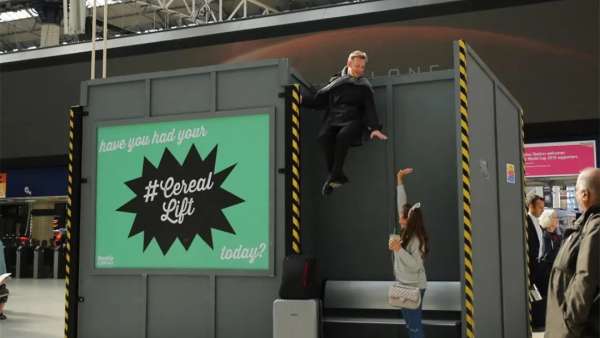 雀巢麥片體驗活動策劃「麥片電梯」也是夠新鮮的